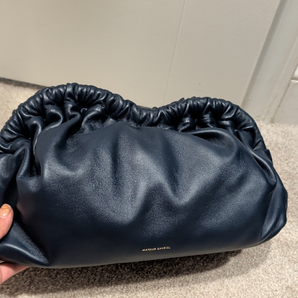 Mansur Gavriel Midnight Blue Leather Pouch - Picture 1 of 5